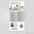 Independent Real Estate Farmers Market Schedule Postcard Magnet postcard magnets PixelsPrinted