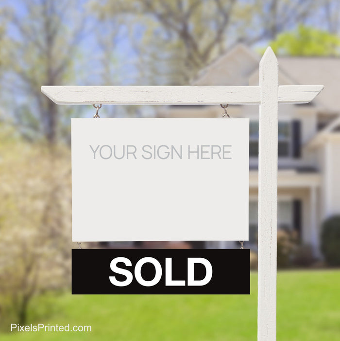 independent real estate sold sign riders PixelsPrinted