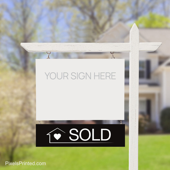 independent real estate sold sign riders PixelsPrinted