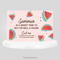 Independent real estate summer buying selling postcard PixelsPrinted