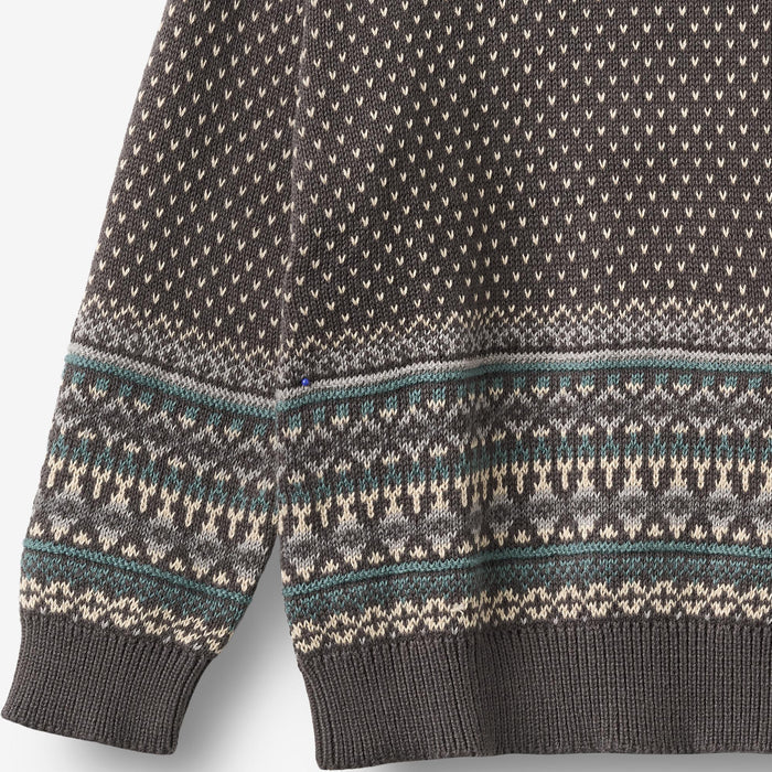 Wheat Main Jacquard Pullover Julius Pullover 9619 dark charcoal