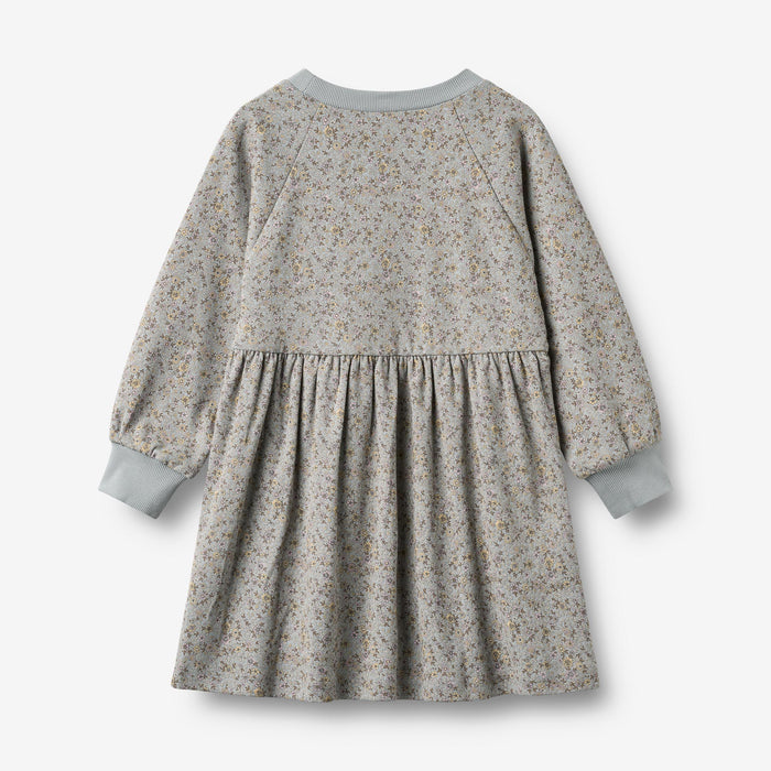 Wheat Main Jersey dress L/S Dorthea Dress 9765 slightly blue flowers