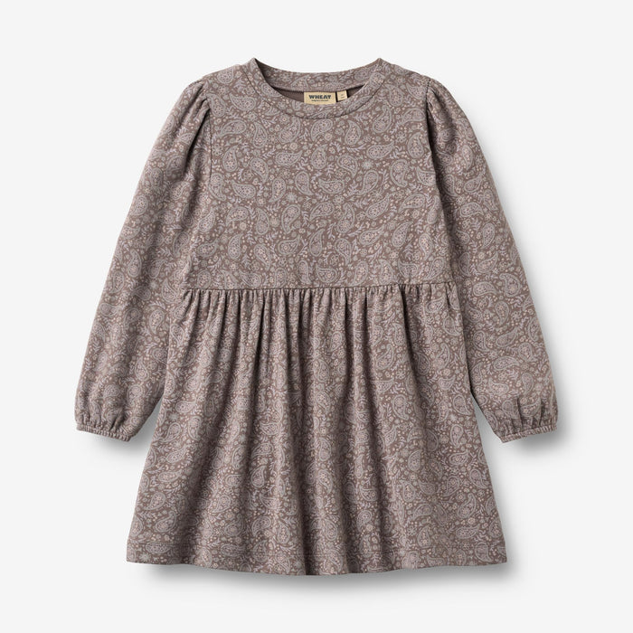 Wheat Main Jersey Dress L/S Eliane Dress 9768 purple plum paisley