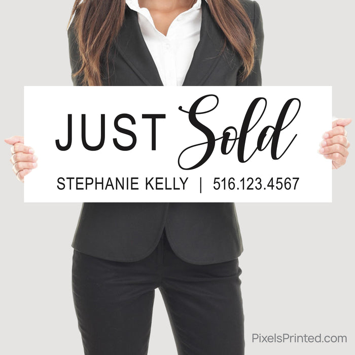 just sold realtor sign for photo testimonial