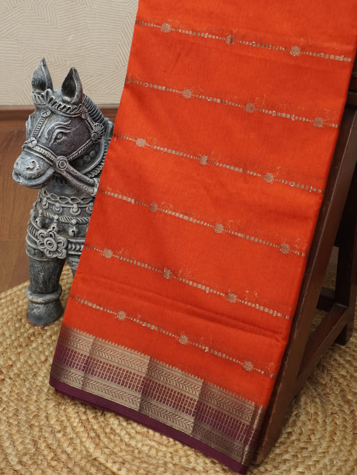 Jute Silk Cotton Saree | TTDS3449