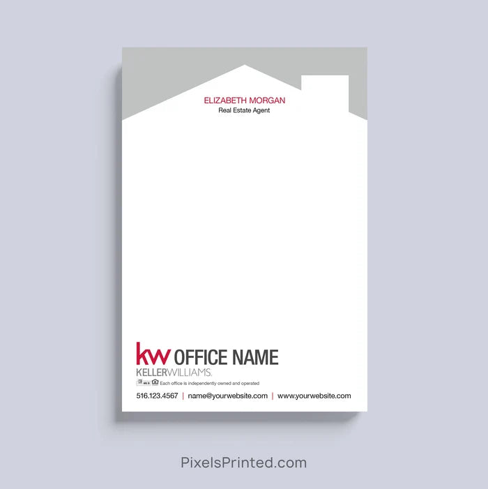 keller williams real estate custom house design notepad for marketing