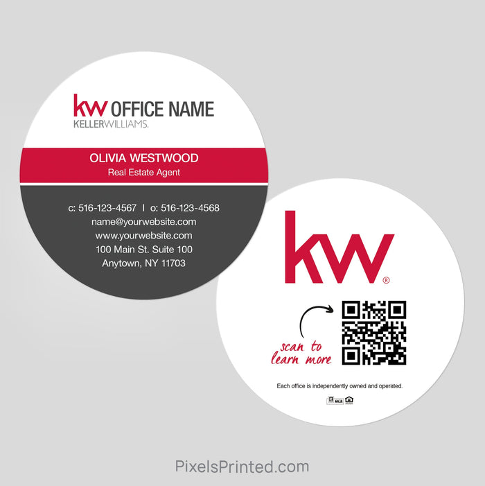 Keller Williams circle business cards Business Cards PixelsPrinted