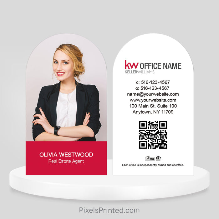 Keller Williams half circle business cards Business Cards PixelsPrinted