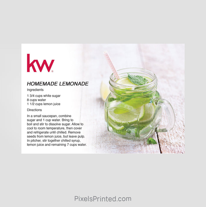 Keller Williams real estate recipe postcards PixelsPrinted