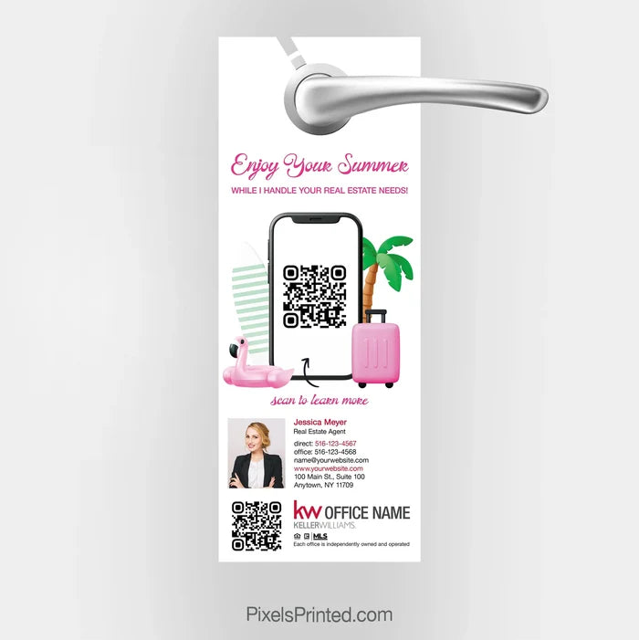 Keller Williams real estate summer moving season door hanger PixelsPrinted