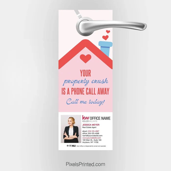 Keller Williams real estate Valentine’s Day door hanger – neighborhood farming PixelsPrinted