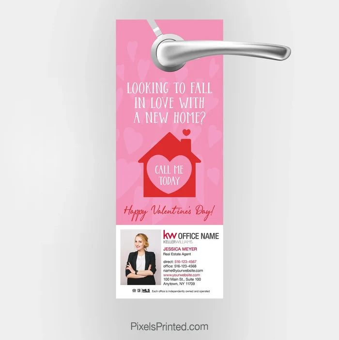 Keller Williams Valentine’s door hanger – home is where the heart is PixelsPrinted