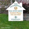 howard hanna house shaped real estate agent neighborhood yard sign