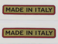 MADE IN ITALY small decal 2 each vinyl peel and stick die-cut gold black red