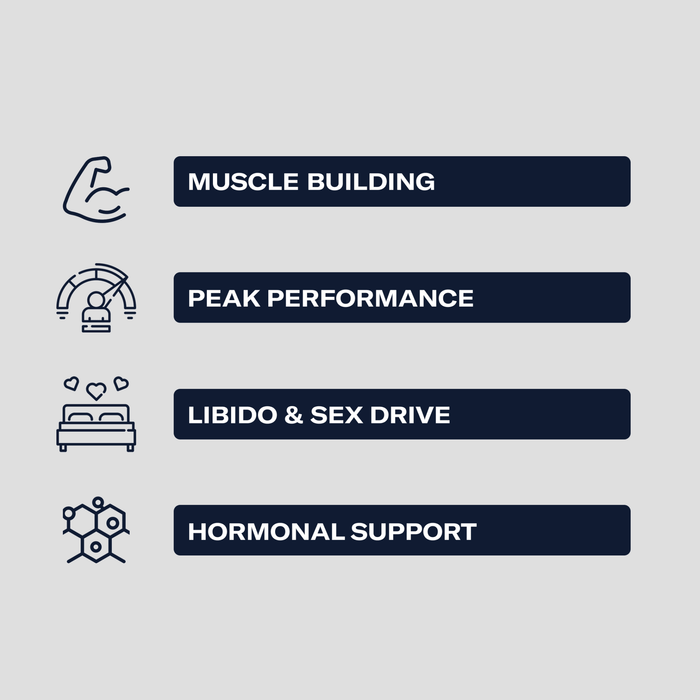 Super T testosterone booster supplement showing front and back nutrition labels
