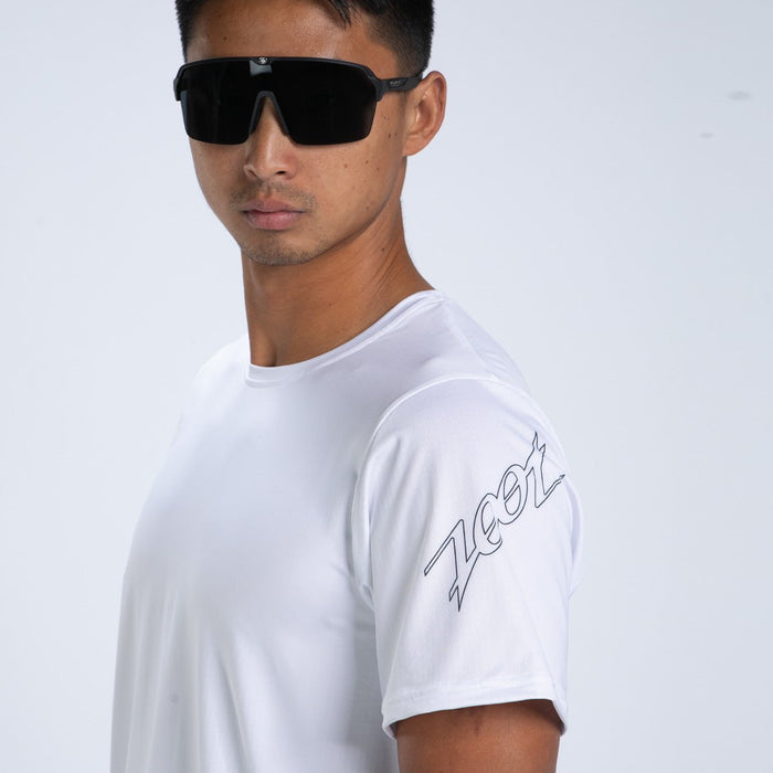 Zoot Sports RUN TEE Men's Ltd Run Sun Stop Tee - UPF White