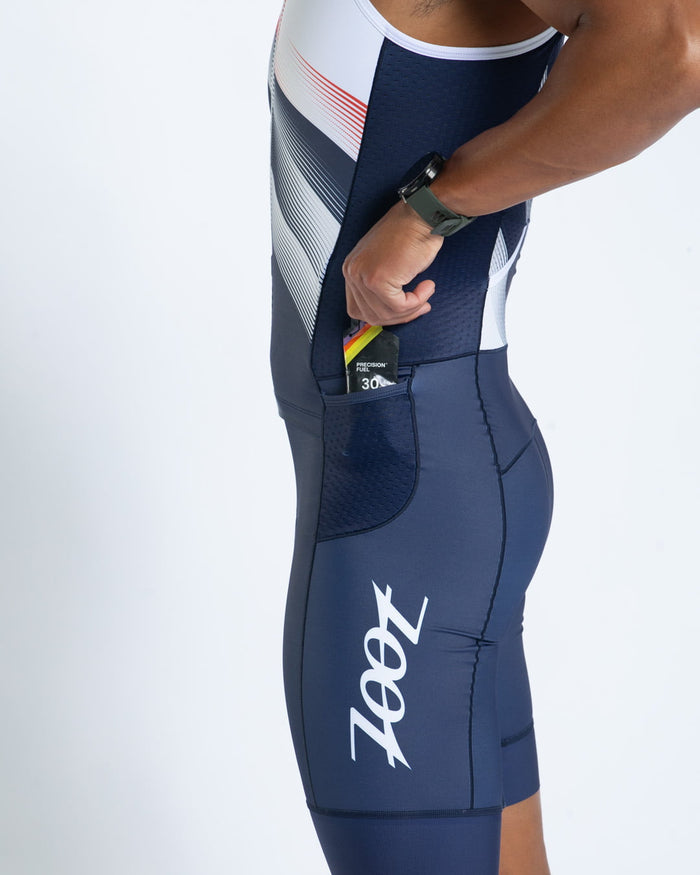 Zoot Sports TRI SLEEVELESS RACESUITS Men's Ltd Tri Slvs Fz Racesuit - Rouler
