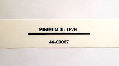 MAXIMUM OIL LEVEL Black vinyl decal TRIUMPH NORTON BSA UK