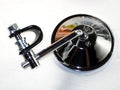Mirror 4" clamp on motorcycle bars 7/8" 1" handlebars 3 way fastener