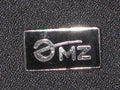 MZ logo hat pin yellow black chrome motorcycle badge CZ