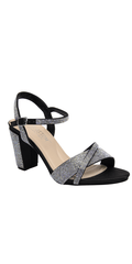 Nicky 21 Mid Heel Rhinestone Ankle Strap Sandal - Camille La Vie