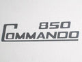 Norton Commando 850 sidecover decal USA Made silver metallic vinyl 1973 74 75