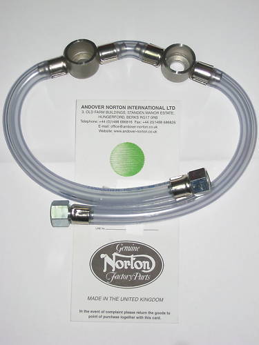 Norton Commando fuel line gas tube set assembly Roadster Interstate Fastback 06-5192