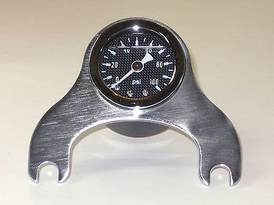 Norton oil pressure gauge center handlebar mount Stainless Steel Commando