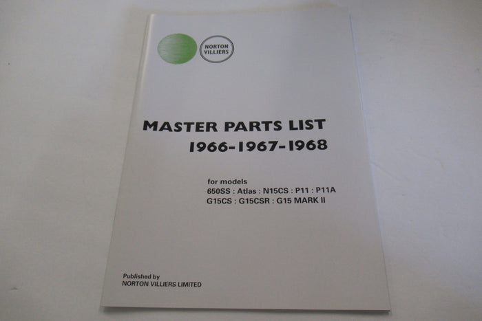 NORTON parts book 1966 67 68 Atlas N15CS P11  P11A 650SS G15CS G15CSR G15