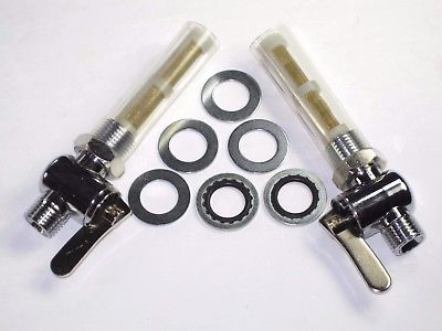 Norton Triumph Petcock Set Main Reserve 83-2800 83-2801 Valve Fuel Gas 1/4" BSP