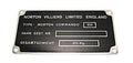 NOS Norton villiers Limited England 06.4916 registration tag frame number plate 850