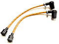 Orange Spark Plug Wires woven cloth wire set Triumph T120 TR6 T100 650 500