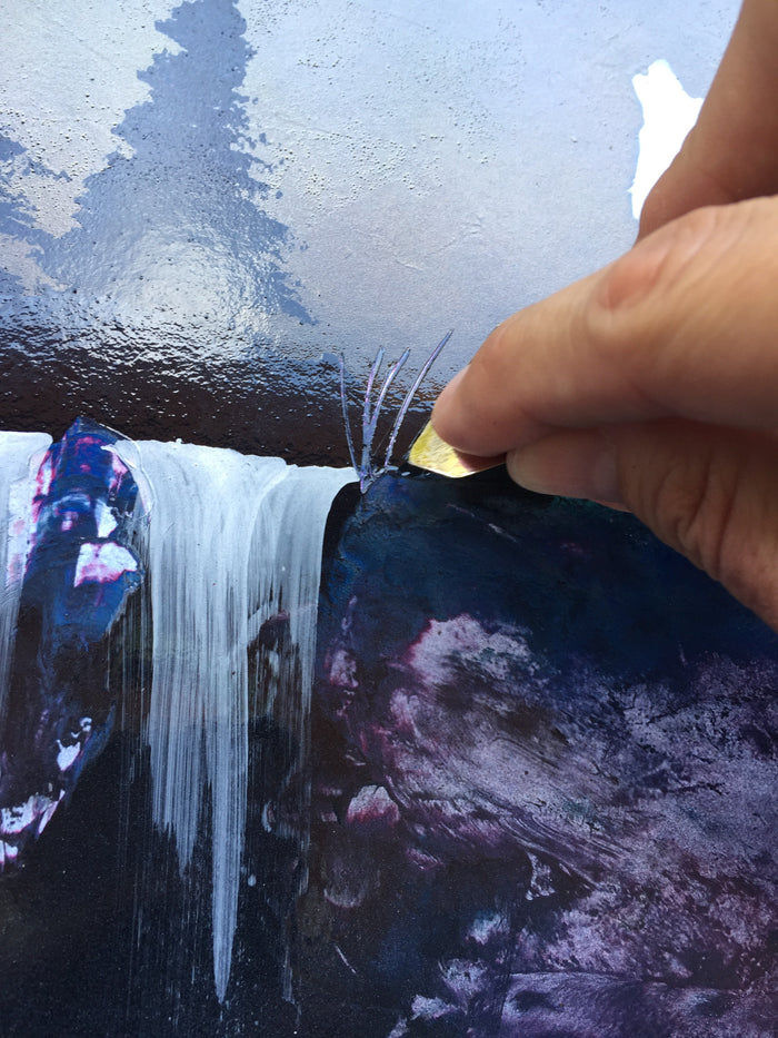 Original "Final Fantasy: Cloud vs Sephiroth" Graffiti Painting 16"X20"" by Ash Schultz