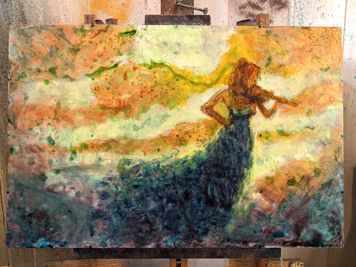 Original "One Final Melody" Oil Painting 20"x30" by Christopher Clark