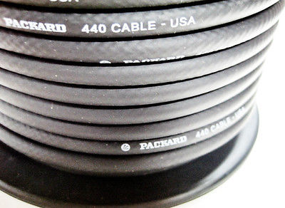 Packard 440 Black Spark Plug Wire stranded copper Core 7mm By Foot Triumph BSA