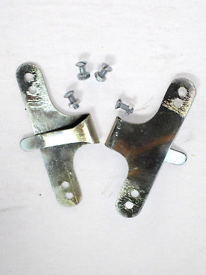 pair BSA Tank Badge MOUNT KIT clip and screws 42-8020 round badge clips screw