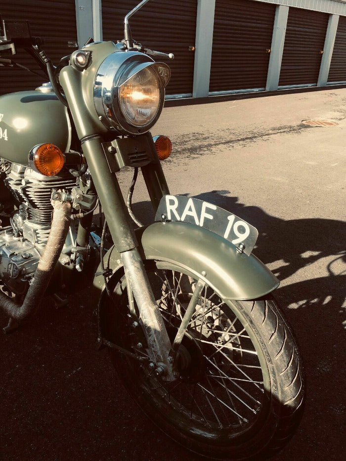 Pedestrian Slicer front fender number plate Triumph Hinkley Bonneville thruxton *