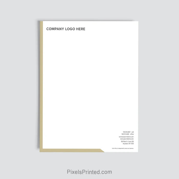Personalized Century 21 real estate letterhead for agents and offices