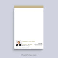 Personalized Century 21 realtor notepad with headshot and contact information