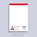 Personalized ERA Real Estate realtor notepad with headshot and contact information