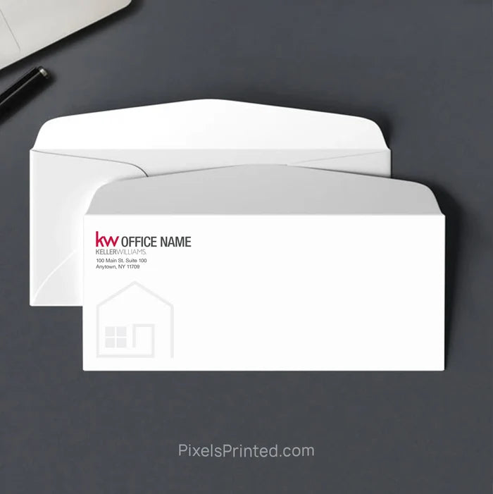 Personalized Keller Williams real estate office envelopes