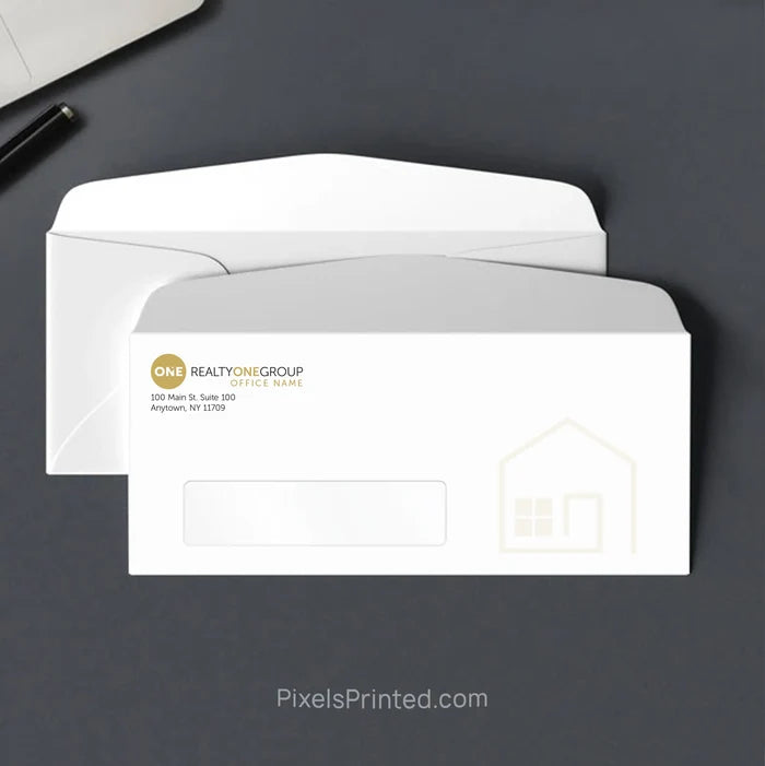 Personalized Realty ONE Group real estate office envelope