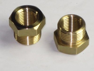 Petcock adapters 1/4" to 3/8" BSP BSA gas tank adapter set brass inserts