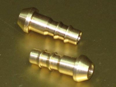 Petcock spigots brass barbed for 1/2" OD petcock Triumph Norton BSA spigot set