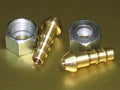 petcock spigots brass barbed & nuts for 1/2" thread Triumph Norton spigot set