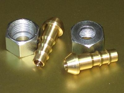 petcock spigots brass barbed & nuts for 1/2" thread Triumph Norton spigot set
