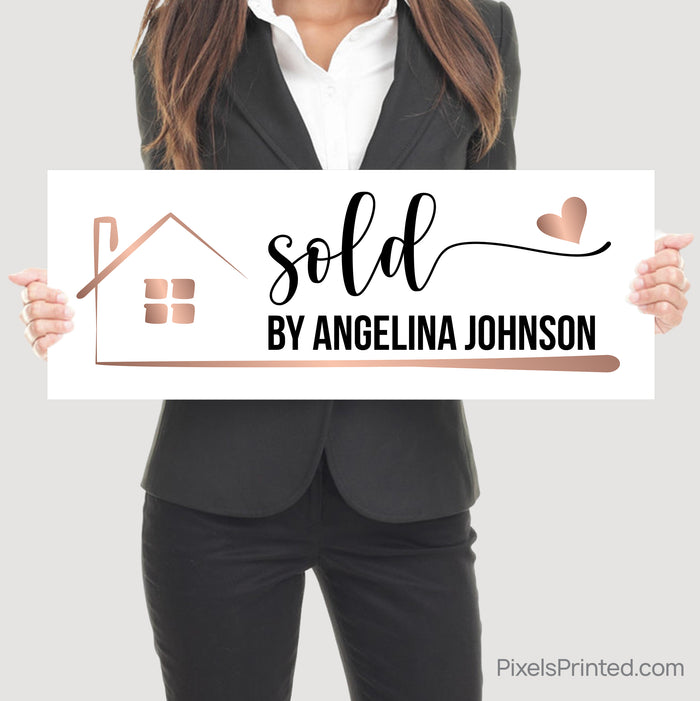 realtor sold home celebration photo sign