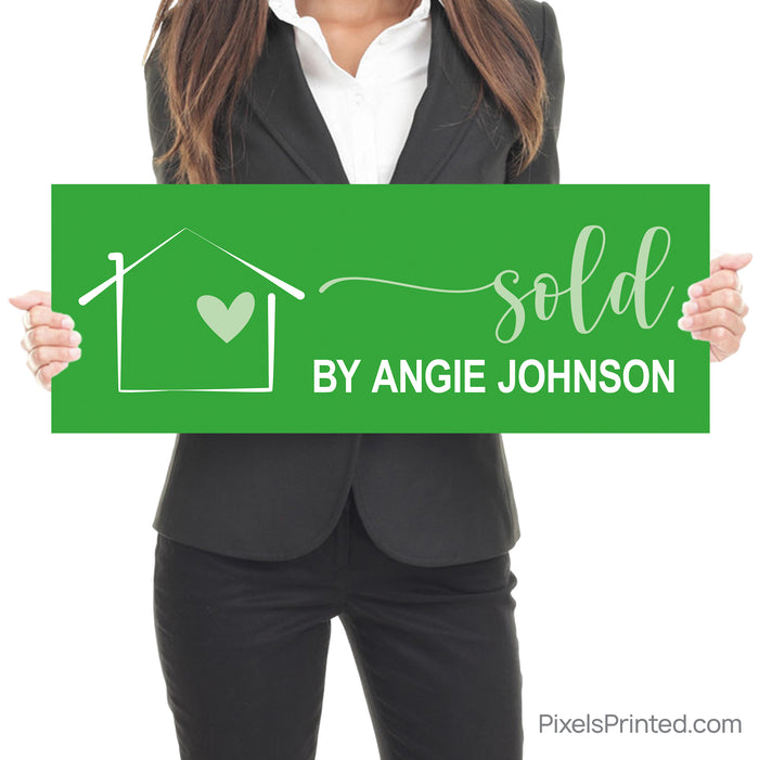 realtor sold home celebration photo sign