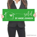 realtor sold home celebration photo sign