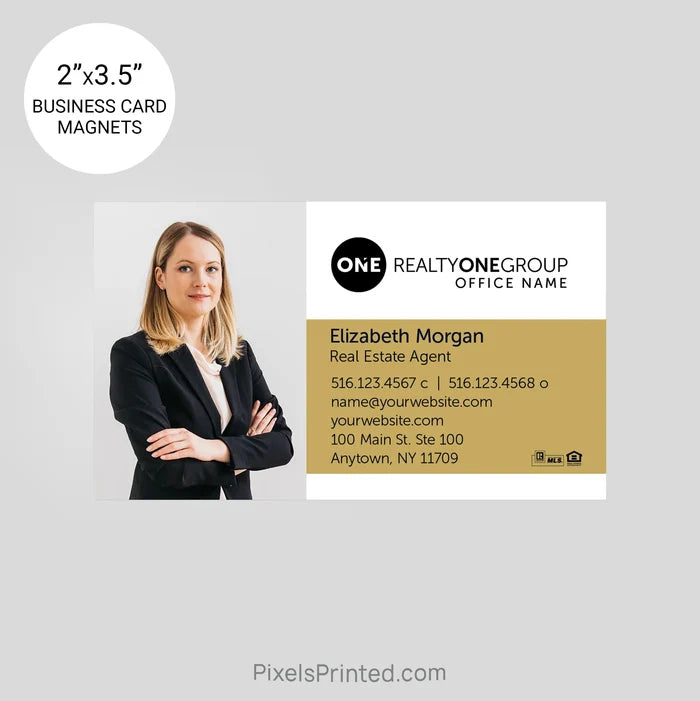 Realty ONE Group business card magnets PixelsPrinted